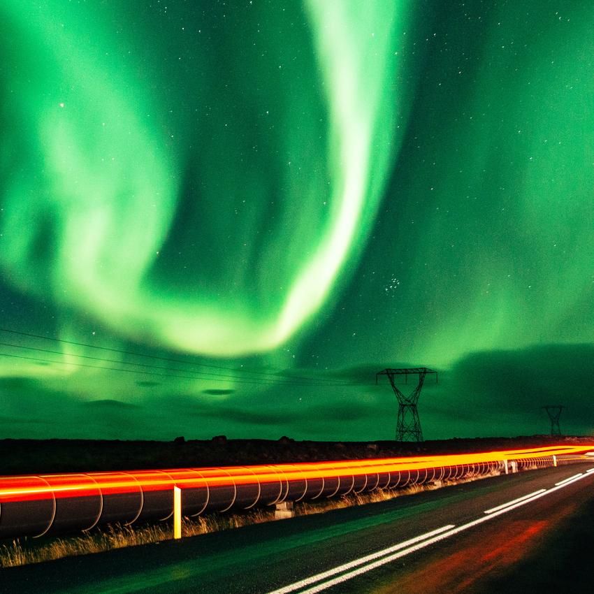 The aurora over Iceland.